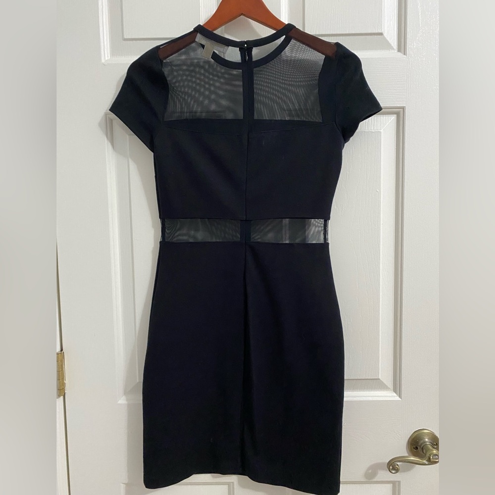 Michael Kors Black Mesh Panel Dress - Picture 2 of 4